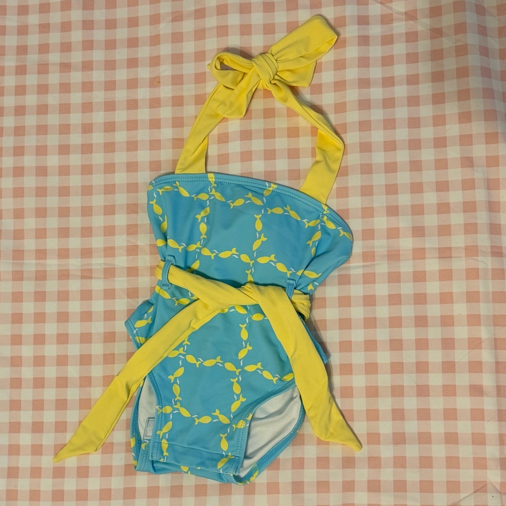 The Beaufort Bonnet Company Blue and Yellow Swimsuit